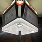 Four-sided hanging TV display for sports bars showing live AFL and NRL